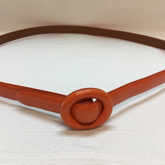 Polo Ralph Lauren Accessories - Rusty/Orange Patent Belt.  Polo Ralph Lauren.